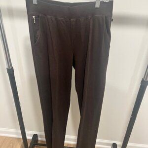 Brown Zip Pocket Leggings